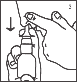 Illustration - how to use nasal spray - step 3