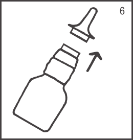 Illustration - how to use nasal spray - step 6