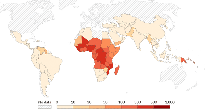 Malaria risk map