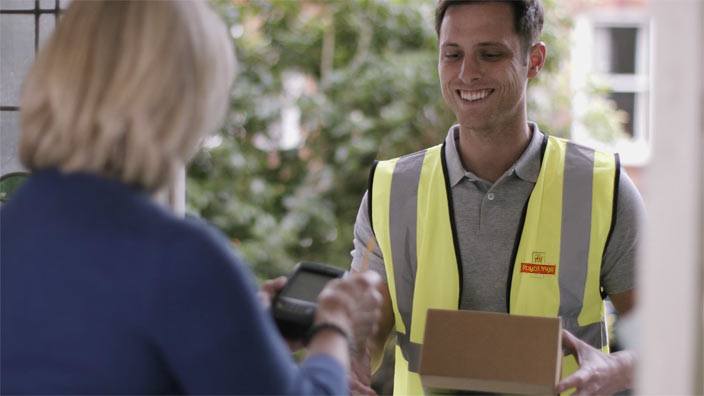 Royal Mail delivering signed for parcel