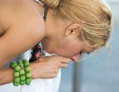 photo of girl vomiting