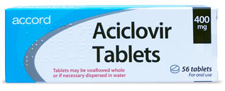 Aciclovir 400mg tablets pack photo
