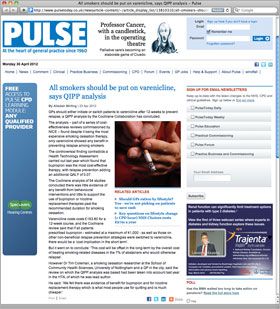 Screenshot of Pulse website