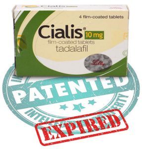Cialis pack with patent expired graphic