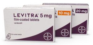 Boxes of Levitra tablets