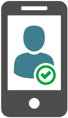 Online identity verification icon