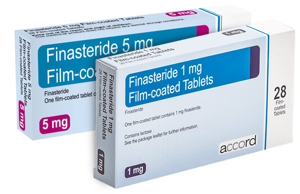 Pgoto of finasteride 1mg and 5mg medicine packs